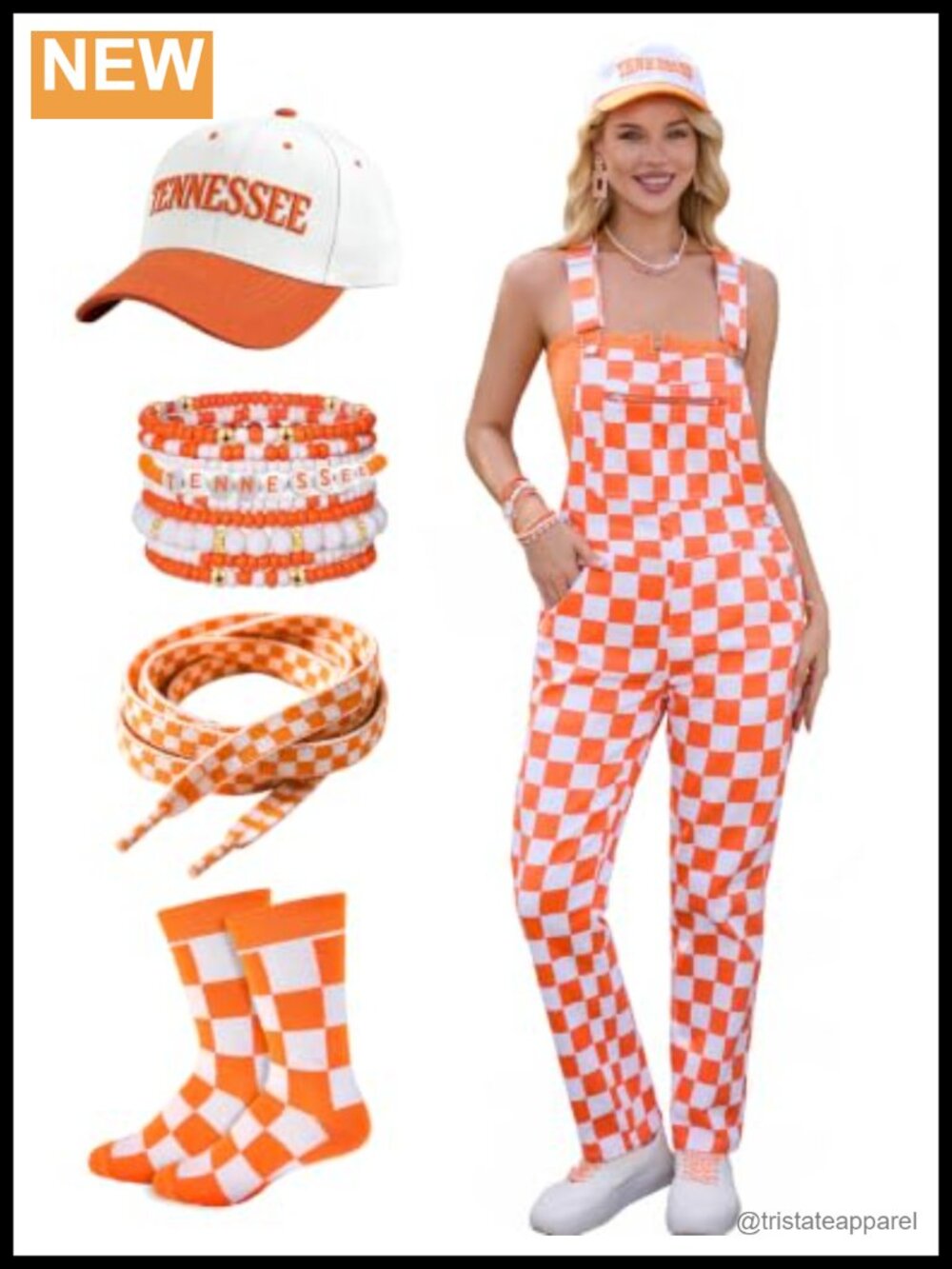 LuckyFeb 5 Pc Overalls Set Adjustable Straps 5 Pockets Cotton Women